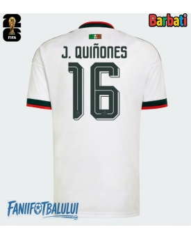 Mexic Julian Quinones #16 Tricou Fotbal Replică Mondial 2026 Barbati Deplasare